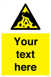 Custom Warning: Debris flow zone